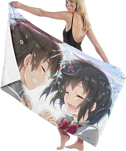 Amazon Co Jp バスタオル アニメ 君の名は バスタオル アニメ 浴室 ビーチ サウナで大活躍 100 ポリエステル 超柔らか すぐさま乾燥 適度な吸収性 ストライプでお洒落な配色が絶妙にマッチ 80 130cm ホーム キッチン