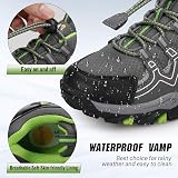 UOVO Boys Trainers Waterproof Low-Top Hiking Shoes Gray Green UK Size 4 view 3