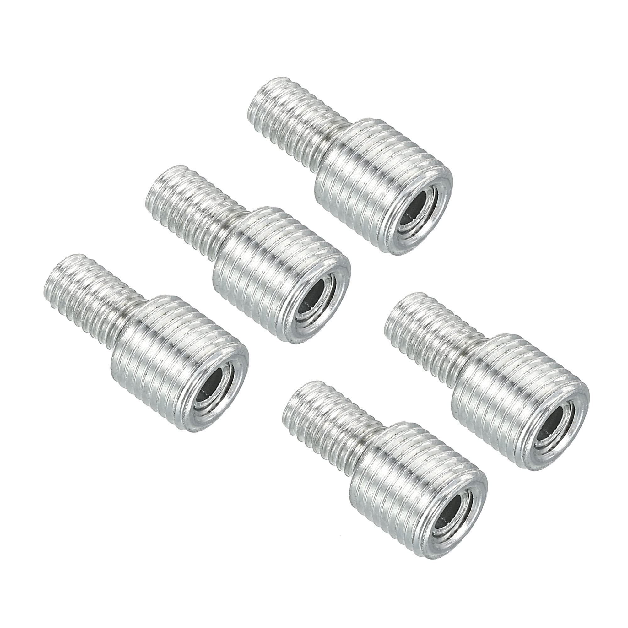PATIKIL M10 to M6 Reducing Screw, 5 Pack 20mm Long External Thread Adapter Reducer Convert Joint Hardware Double Male Thread Bolts