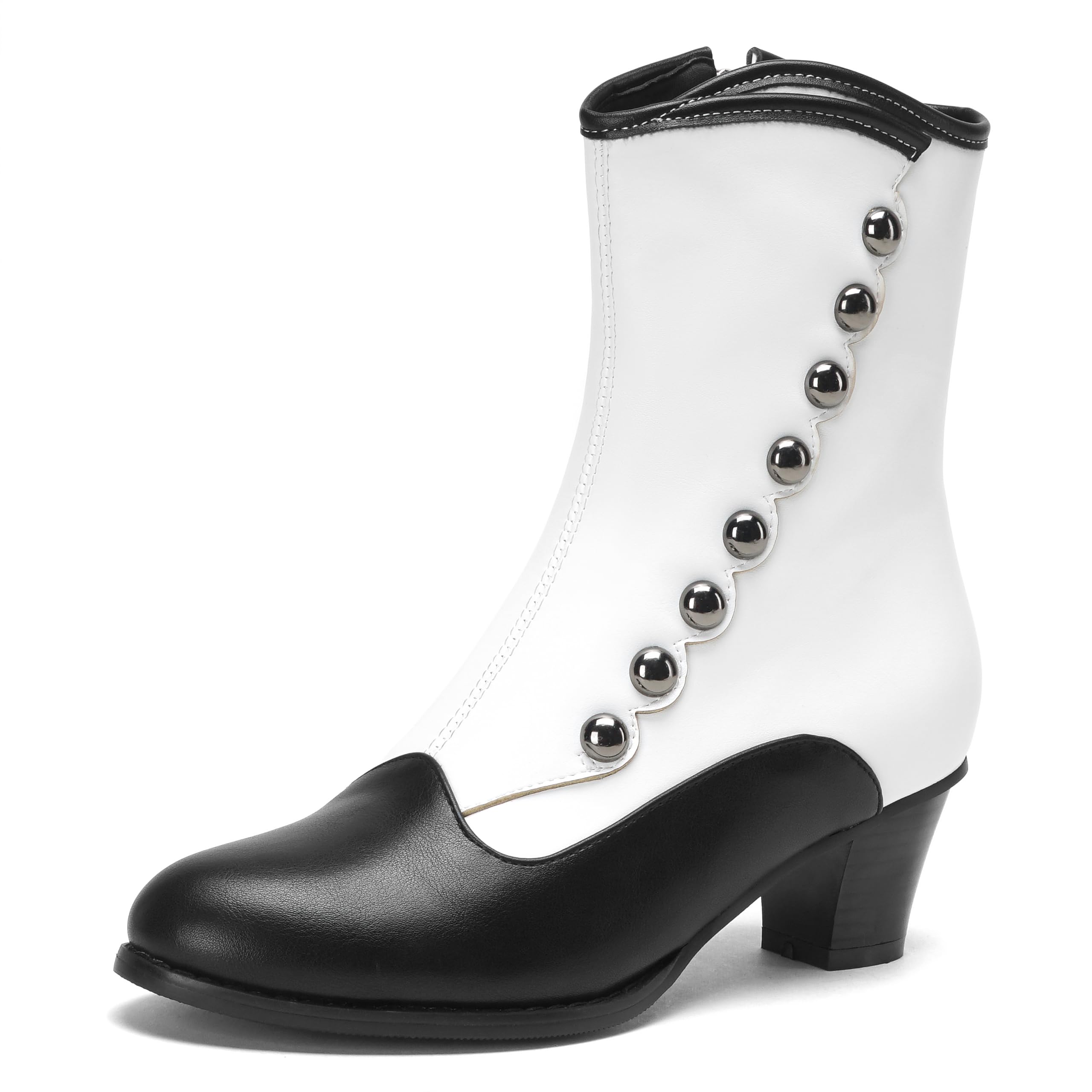 short dress boots women Amazon.com | Women's Genuine Leather Lace Up Dress Ankle Boots with Side Zipper Vintage Round Toe Comfort Wear Resistant Low Chunky Heel Casual Combat Short Boots (Black,5,5)