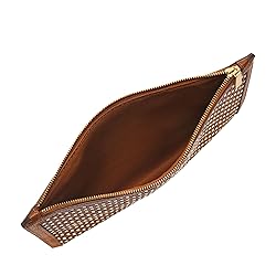 Fossil Women's Gift Faux Leather Pouch, Neutral