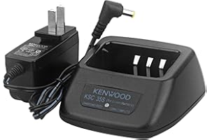 KENWOOD KSC-35S Fast Rate Charger – Single Unit Desktop Charging Dock, 3 Hour Rapid Charge, LED Charge Light, for KNB-45L Li Ion Battery, Genuine OEM
