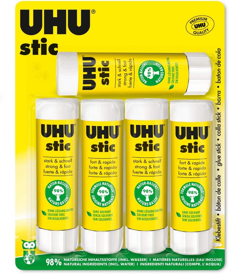 UHU STIC 5X40G*26, Clear, 5 x 40g stics