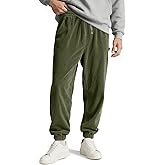 Comdecevis Mens Corduroy Pants Stretch Joggers Tapered Elastic Waist Drawstring Cargo Casual Baggy Sweatpants with Pockets