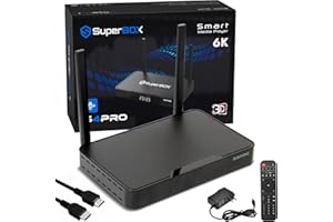 WALLECOM 2023 Latest S4 PRO Smart TV Box 2T2R Dual Band WiFi 2GB+32GB with Voice Remote, HDMI, Power Supply, Mini Keyboard Fastest Streaming Media Player - Backup TV App