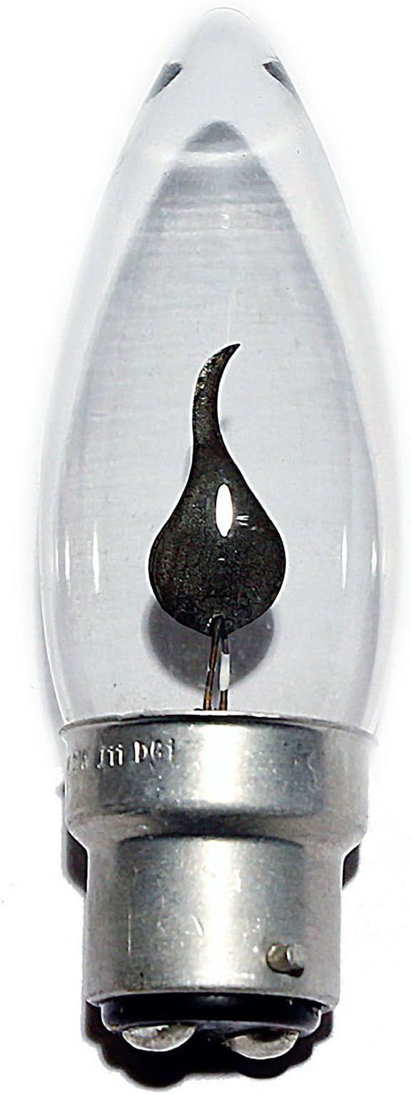 2 X Flicker Flame Effect Candle Bulbs in B22