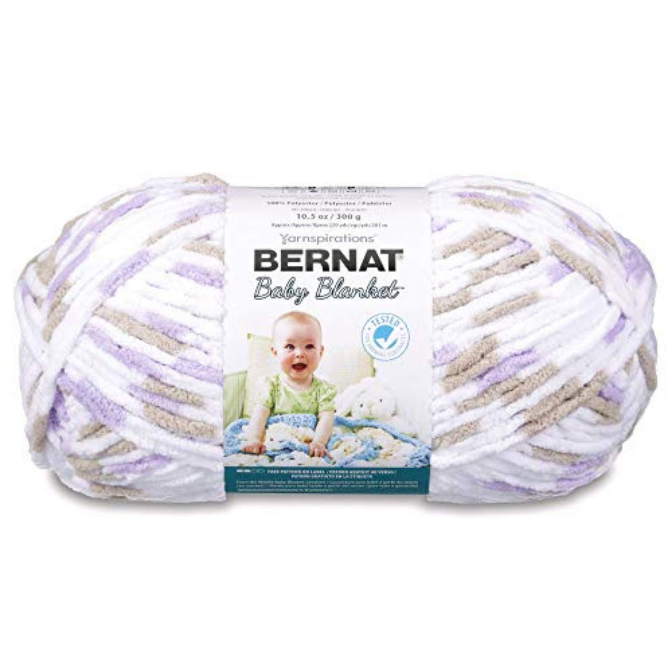 Bernat Baby Blanket 300g Yarn - Little Lilac Dove — image 1