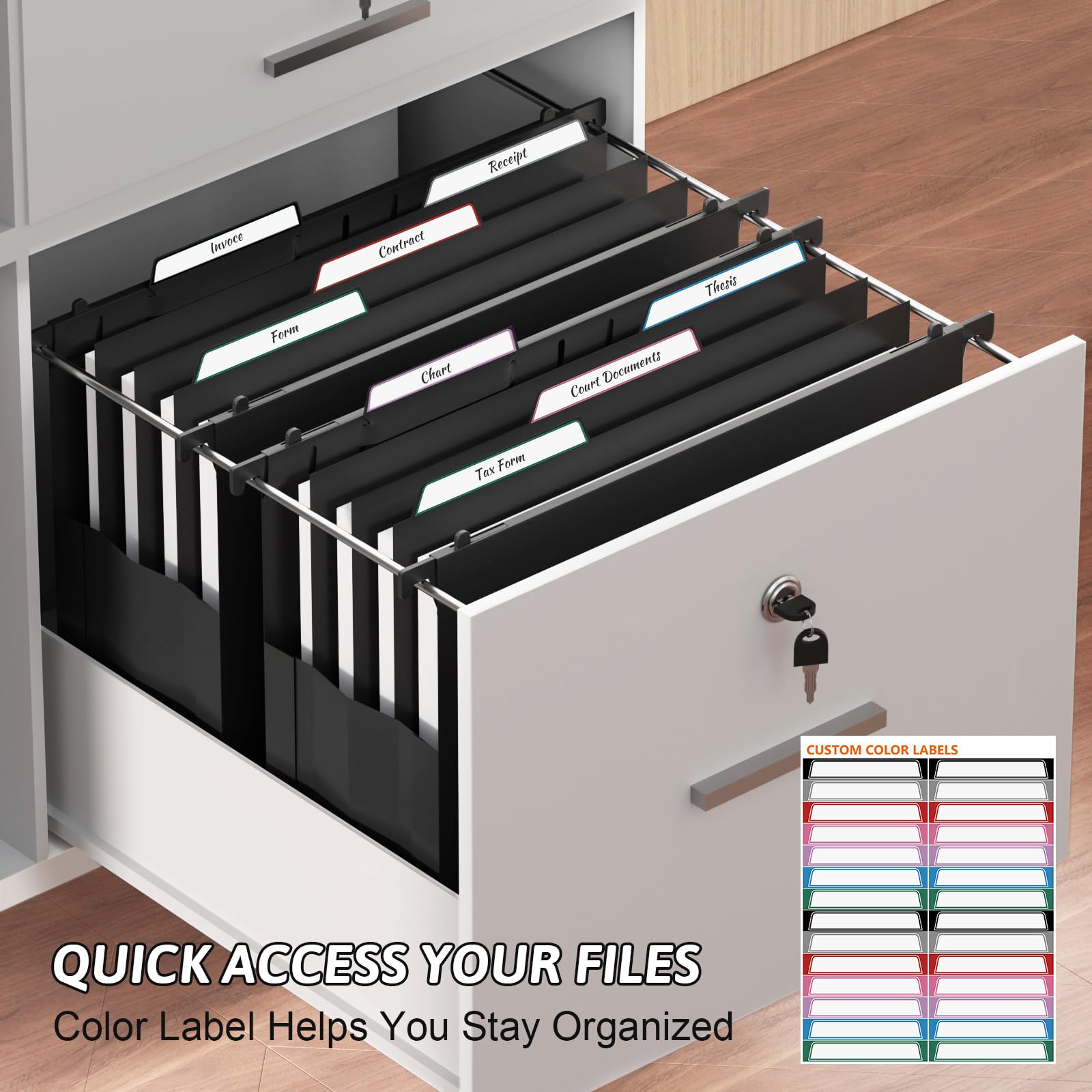 Mua Nordun Plastic Extra Capacity Hanging File Folders,6 Pack Heavy ...