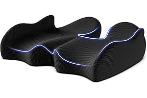 VOXON Seat Cushion, X Large Car Seat Cushion, Memory Foam Cushions for Office Chair, Chair Cushions for Tailbone Pain Relief & Pressure Relief Sciatica for Long Sitting