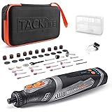 TACKLIFE Cordless Rotary Tool 8V Motor 2.0 Ah Li-ion Battery with 43 Accessories, Long Endurance Power,Perfect for Sanding, G