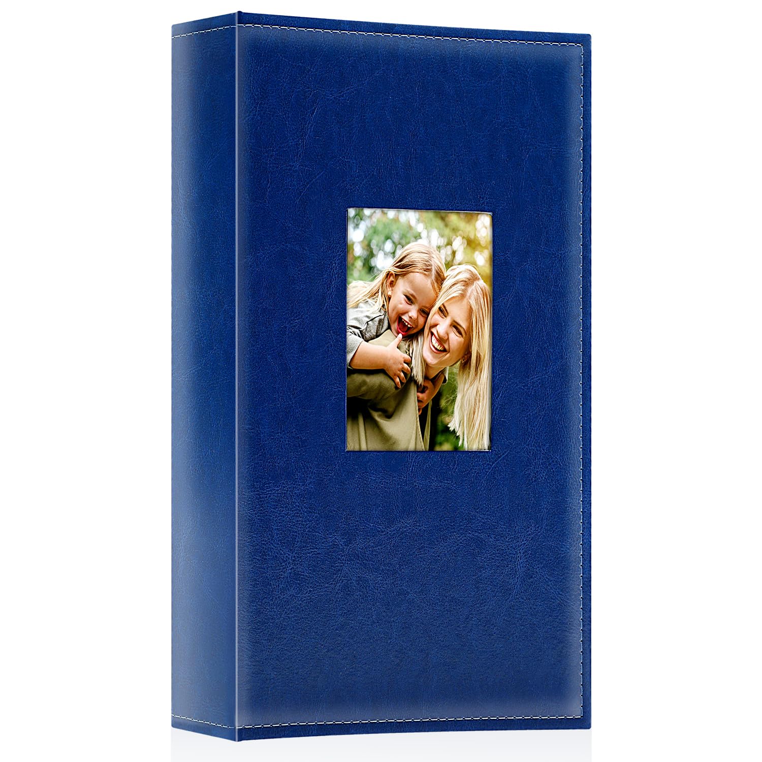 Ywlake Photo Album 10 x 15 300 cm Leather Fabric Album for Horizontal Photos Blue
