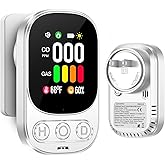Gedsffati 4in1 Plug in Carbon Monoxide Detector & Natural Gas Combination Detectors CO Gas Temp Humidity Monitor with 2.1'' H