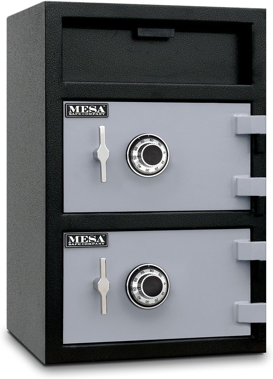 Mesa Safe MFL3020CC All Steel Depository Safe with Two Combination Locks, 3.6Cubic Feet, Black