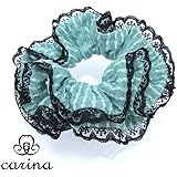carina(カリーナ) 黒縁レース シュシュ ボリューム ヘアゴム レディース 大人