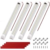 RVZONE 12v LED Interior Light Bar | 108LEDs 1600LM 6W DC 12 Volt led Strip Lights Enclosed Trailer Lights Fixture for Camper Truck Van RV Trailer Cargo Cabient Lights Fixture Motorhome Lorry (4Pack)