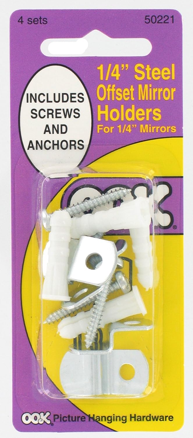 Ook 50221 1/4" Metal Mirror Holders Home Improvement