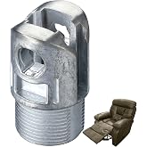 Zonon 1 7/8 Total Length Metal Motor Fork Head Tip Silver Forkhead for Recliner for Lift Chair, Recliner Accessories