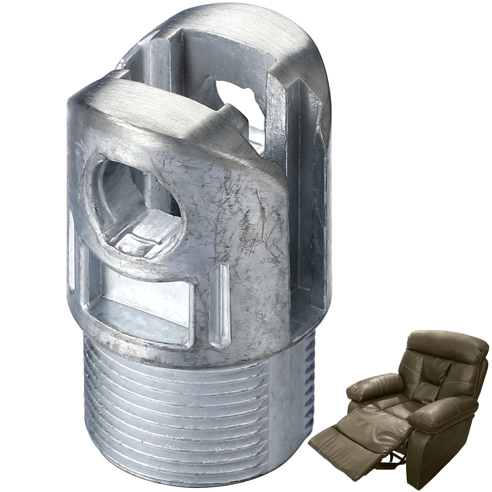 Photo 1 of Zonon 1 7/8 Total Length Metal Motor Fork Head Tip Silver Forkhead for Recliner for Lift Chair, Recliner Accessories