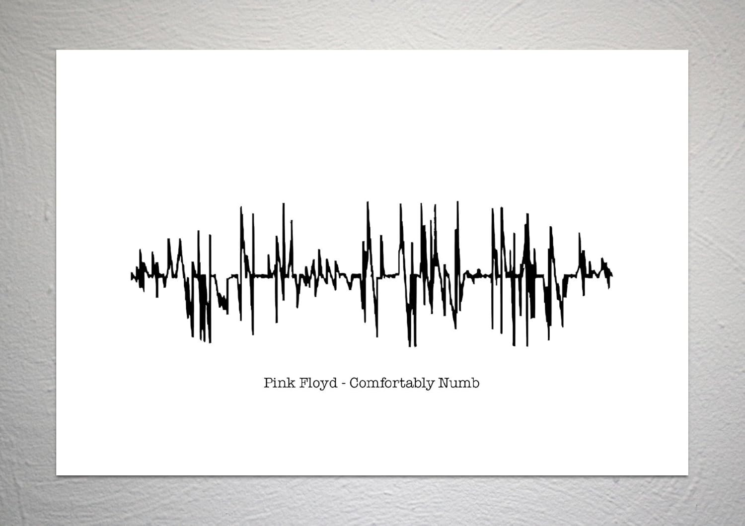 Pink Floyd Comfortably Numb Sound Wave Song Art Print A4