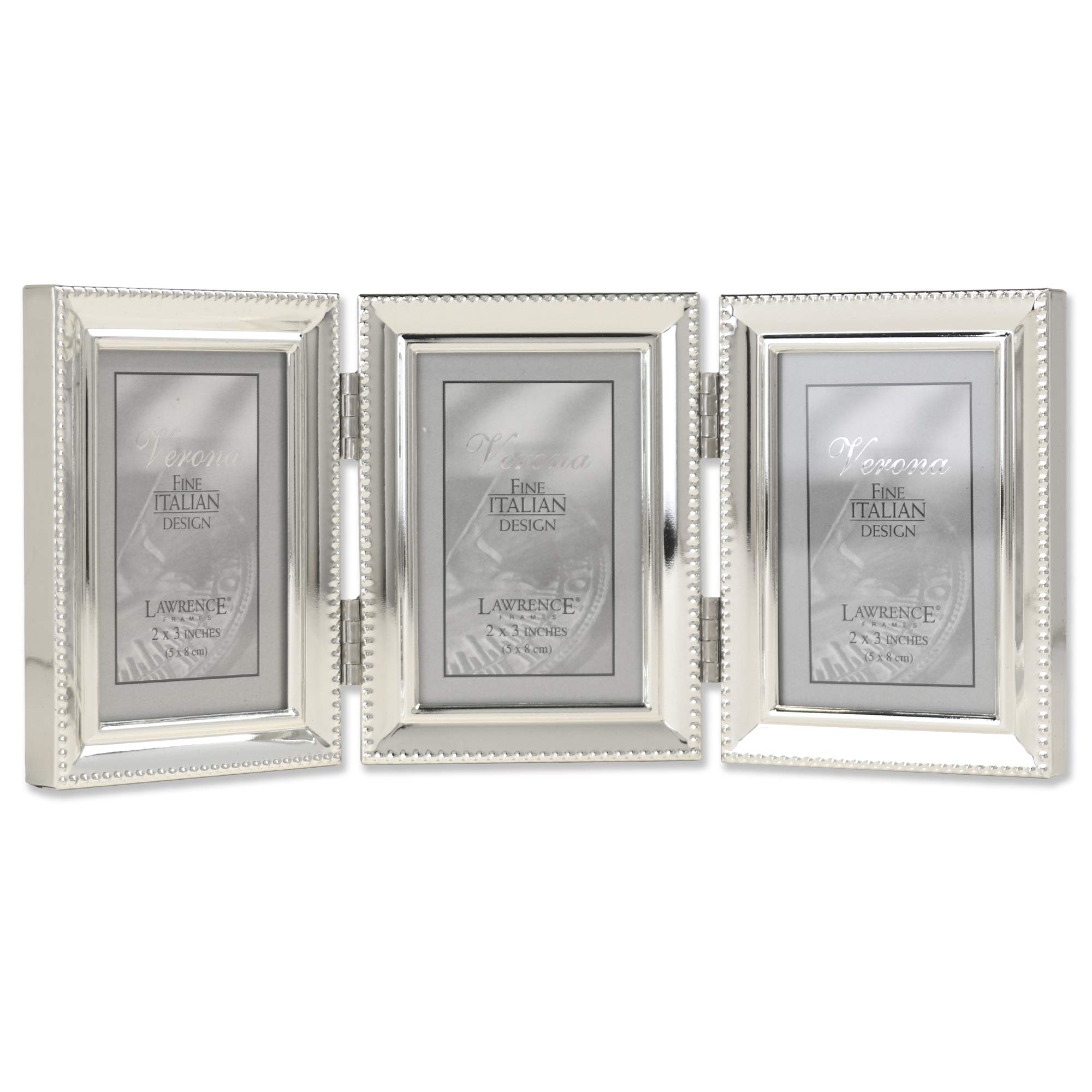 Lawrence Frames - 11623T Metals Frame, 2.5x3.5 Triple, Silver