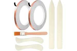 AONUOAO 7/32 Inch Black Back Copper Foil Tape for Stained Glass, 2 Rolls 36 Yards Tapes