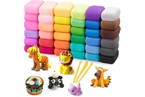 EXPTOLII Air Dry Clay 36 Colors, Modeling Clay for Kids, DIY Molding Magic Clay, Toy Gifts for Age 3+ Years Old Boys Girls Kids