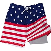 SwimZip Men's Swim Shorts with Boxer Brief Liner and UPF 50+ Sun Protection