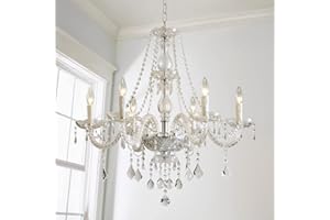 Saint Mossi Chandelier Modern K9 Crystal Raindrop Chandelier Lighting Flush Mount LED Ceiling Light Fixture Pendant Lamp for 