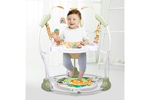 Furmubei Baby Activity Center, 3-in-1 Baby Jumper, Infant Activity Center with 360° Rotating Seat, Music, Lights, 3 Adjustable Heights, Infant Activity Jumper for 6+ Months JP2403
