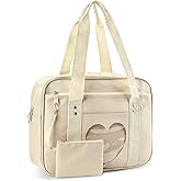 STEAMEDBUN Kawaii Ita Bag Japanese School Bag Cute Tote Bag Large Shoulder Anime Heart Purse