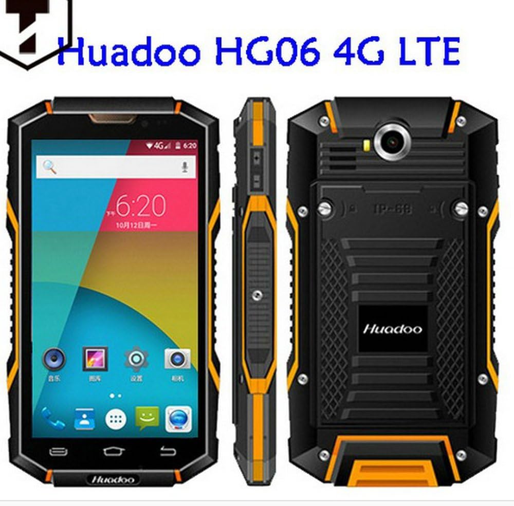 Huadoo HG06 Rugged Water Drop Dust Proof Phone MTK6735 Quad Core Full Frequency 5.0" Screen 4G LTE IP68 4500mah Durable Battery Android 5.1 Unlocked Smartphone(Orange)