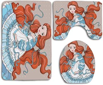 Belleza de cabello rojo en estilo retro Ropa de muñeca victoriana Obra