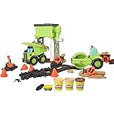 Play-Doh Wheels Gravel Yd Construction Toy with Non-Toxic Pavement Buildin' Compound Plus 3 Additional Colors