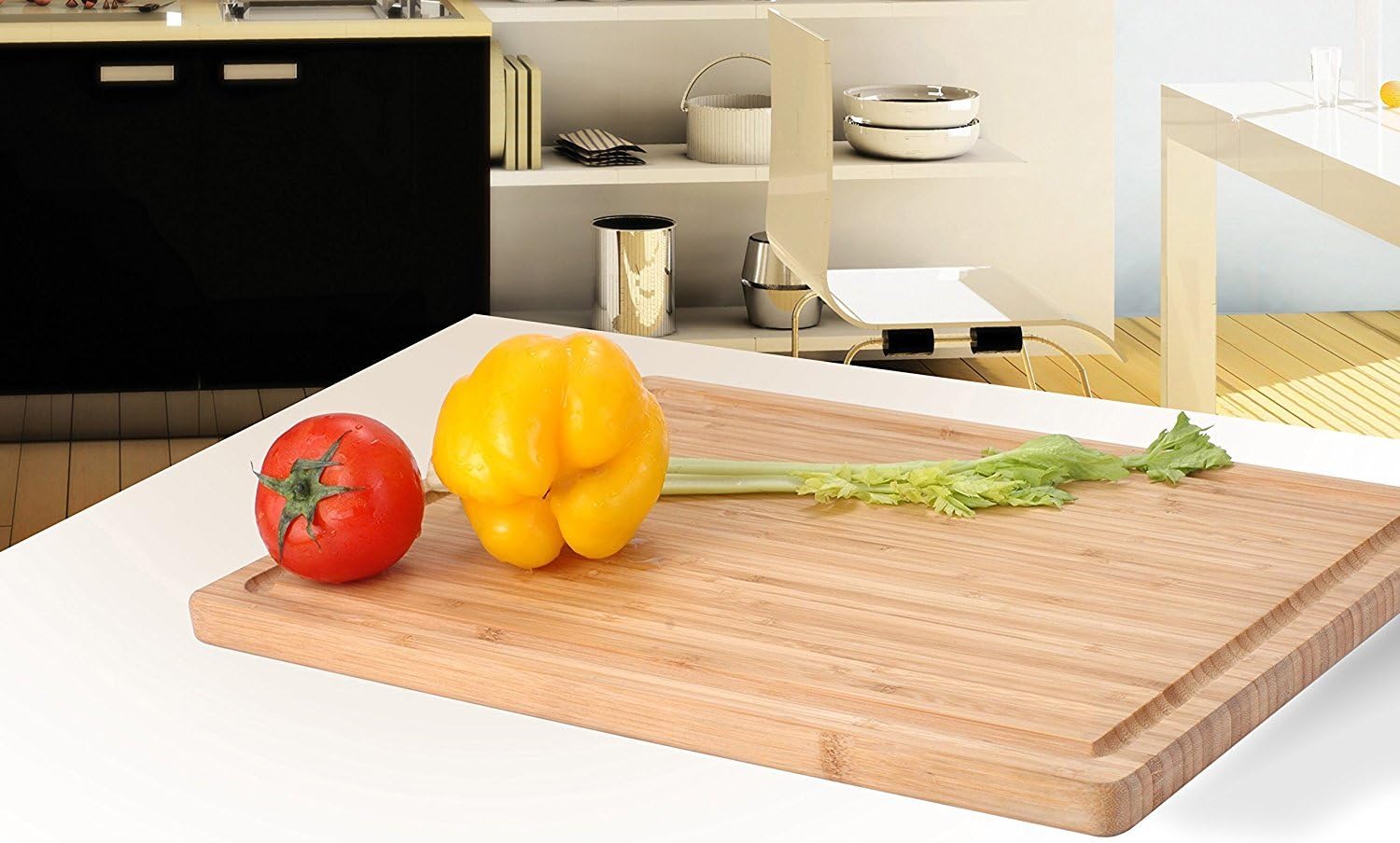 Extra Large Bamboo Cutting Board (17 by 12 inch) Utopia Kitchen eBay