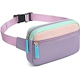 Cotmcor Fanny Pack Teens Easter Basket Stuffers for Kids: Birthday Gift for 5 6 7 8 9 10 11 12 Year Old Teen Girls, Preppy Cute Trendy Stuff Colorblock Crossbody Bag Adjustable Belt Bags for Travel