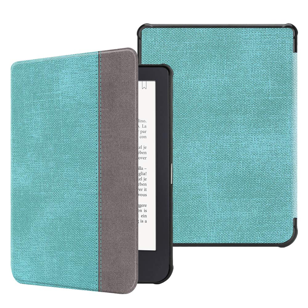 FINTIE SlimShell Case for Kobo Clara HD/Tolino Shine 3- Ultra Thin and Lightweight PU Leather Protective Cover with Auto Sleep/Wake for Kobo Clara HD 6” eReader, Denim Turquoise