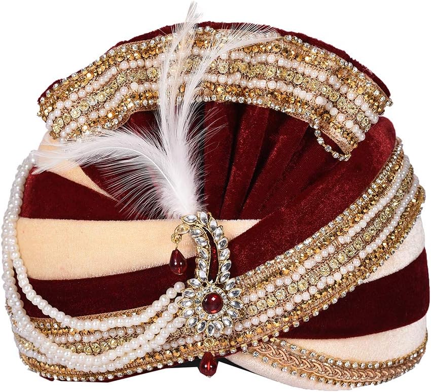 Men Turban for Wedding Royal Maharaja Velvet Pagadi