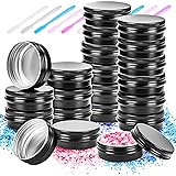 MotBach 16 Pack 0.5oz Tin Jars, 30ml Metal Tin
