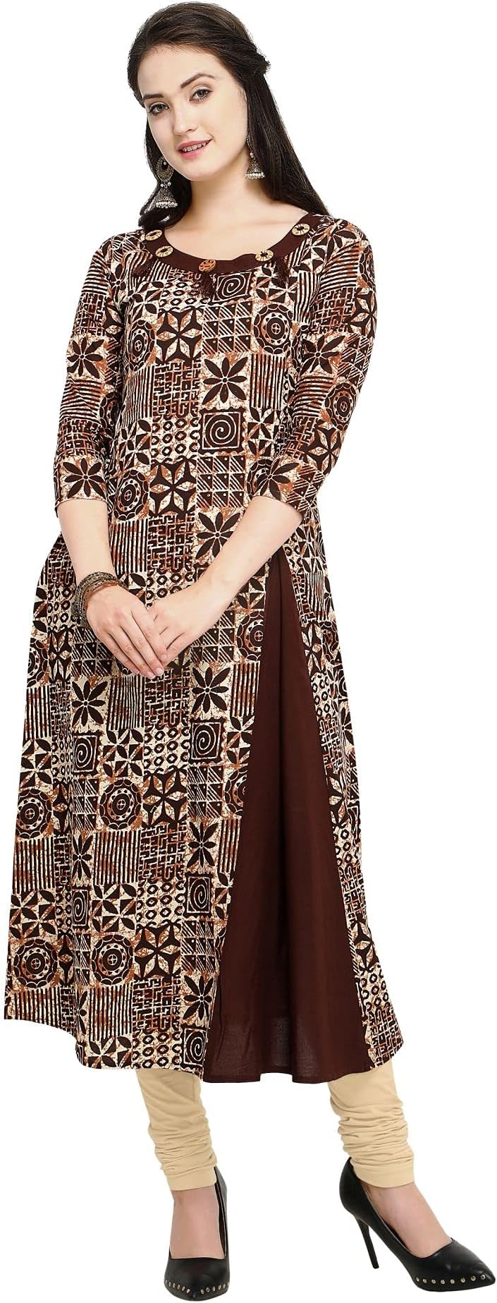 SHOPPING QUEENWomen Cotton A-Line Kurta