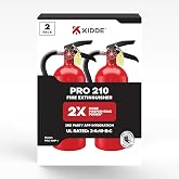 Kidde Pro 210 Commercial Fire Extinguisher, 2-A:10-B:C, PRO-4MP-1, 2 Pack | Rechargeable and Reusable Extinguisher for Small to Medium Common, Flammable Liquid, &amp; Electrical Fires, 4 lb. Dry Chemical