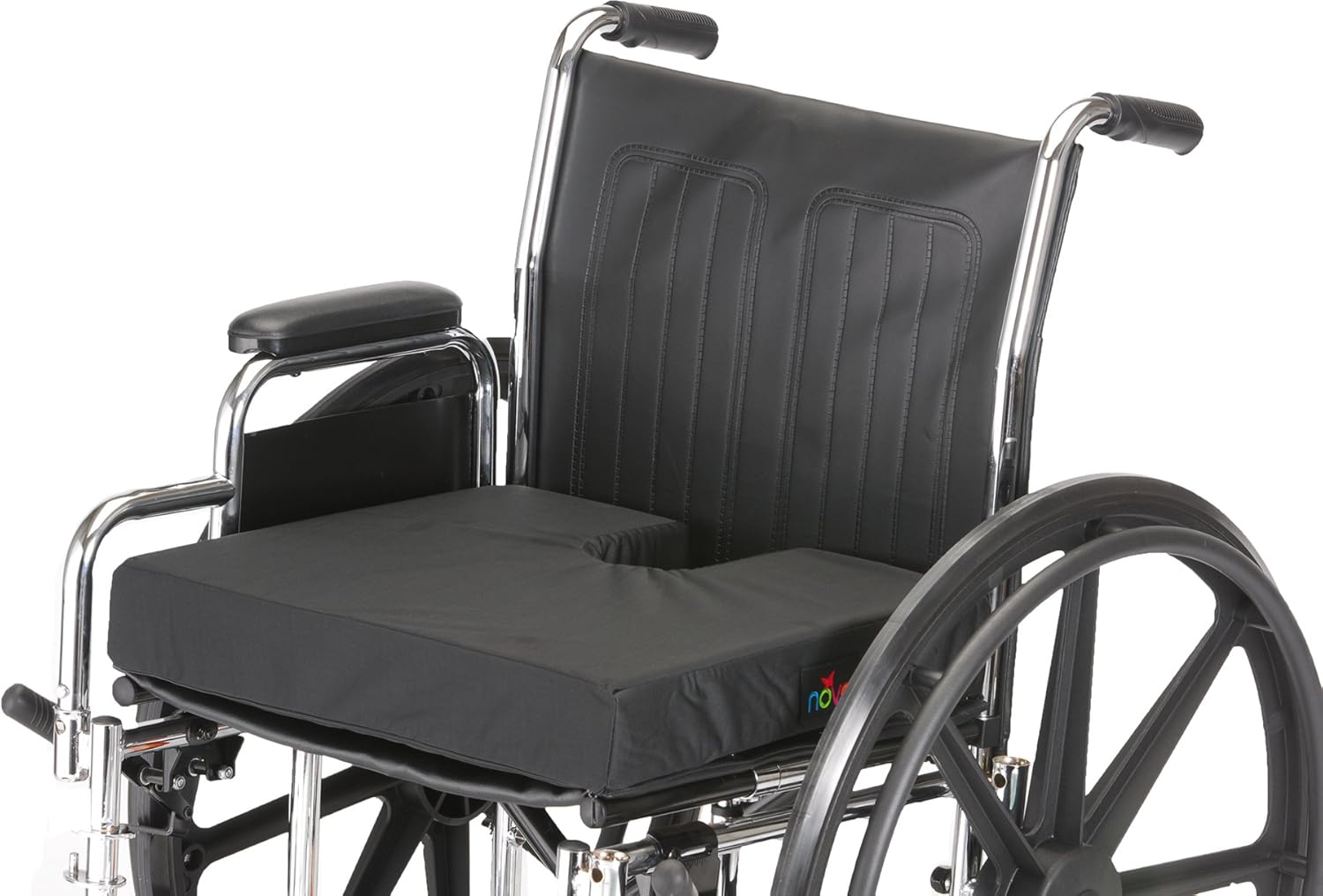 NOVA Coccyx Gel Memory Foam Seat & Wheelchair Cushion in 4 Sizes, Comfortable on The Tailbone Cushion with Removable Water Resistant Cover, 3” Thick Gel Memory Foam Seat Pad with Attachment Straps: Home & Kitchen