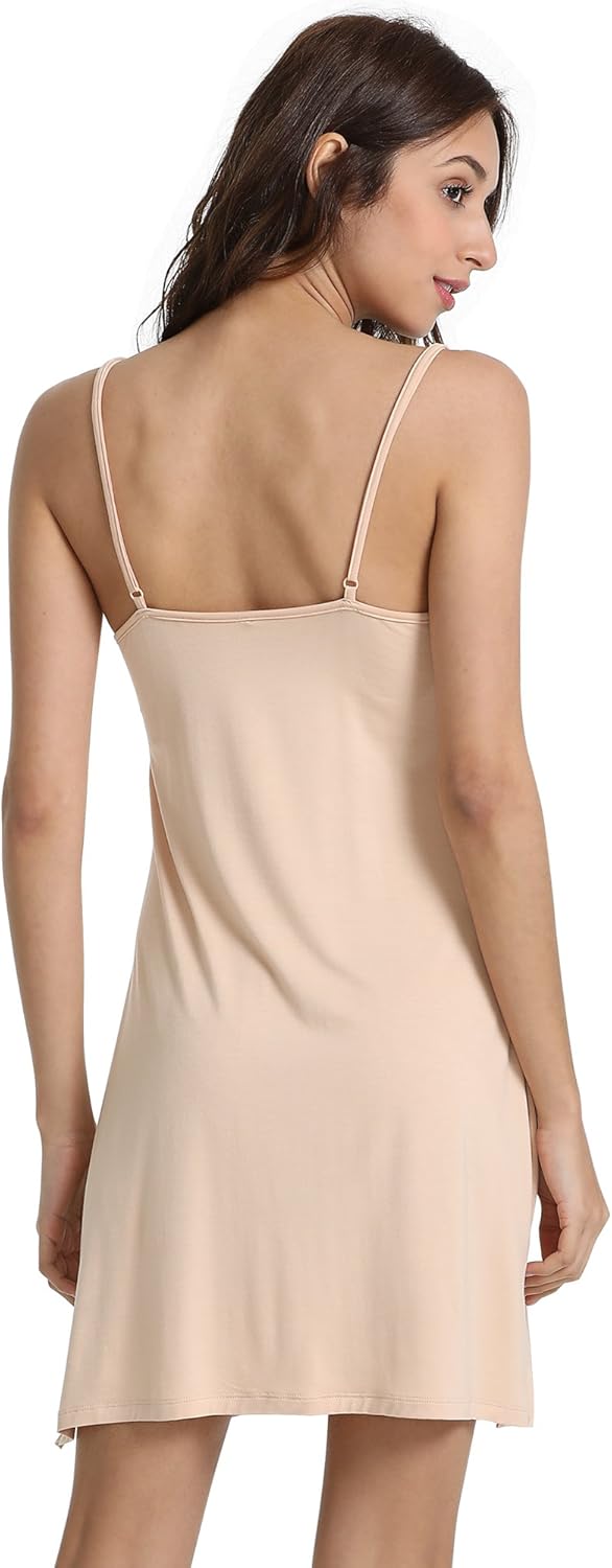 GYS Womens Bamboo Full Slip Nightgown at  Women’s Clothing store