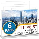 Arrobust Acrylic Sign Holder 8.5x11 Inches 6 Pack