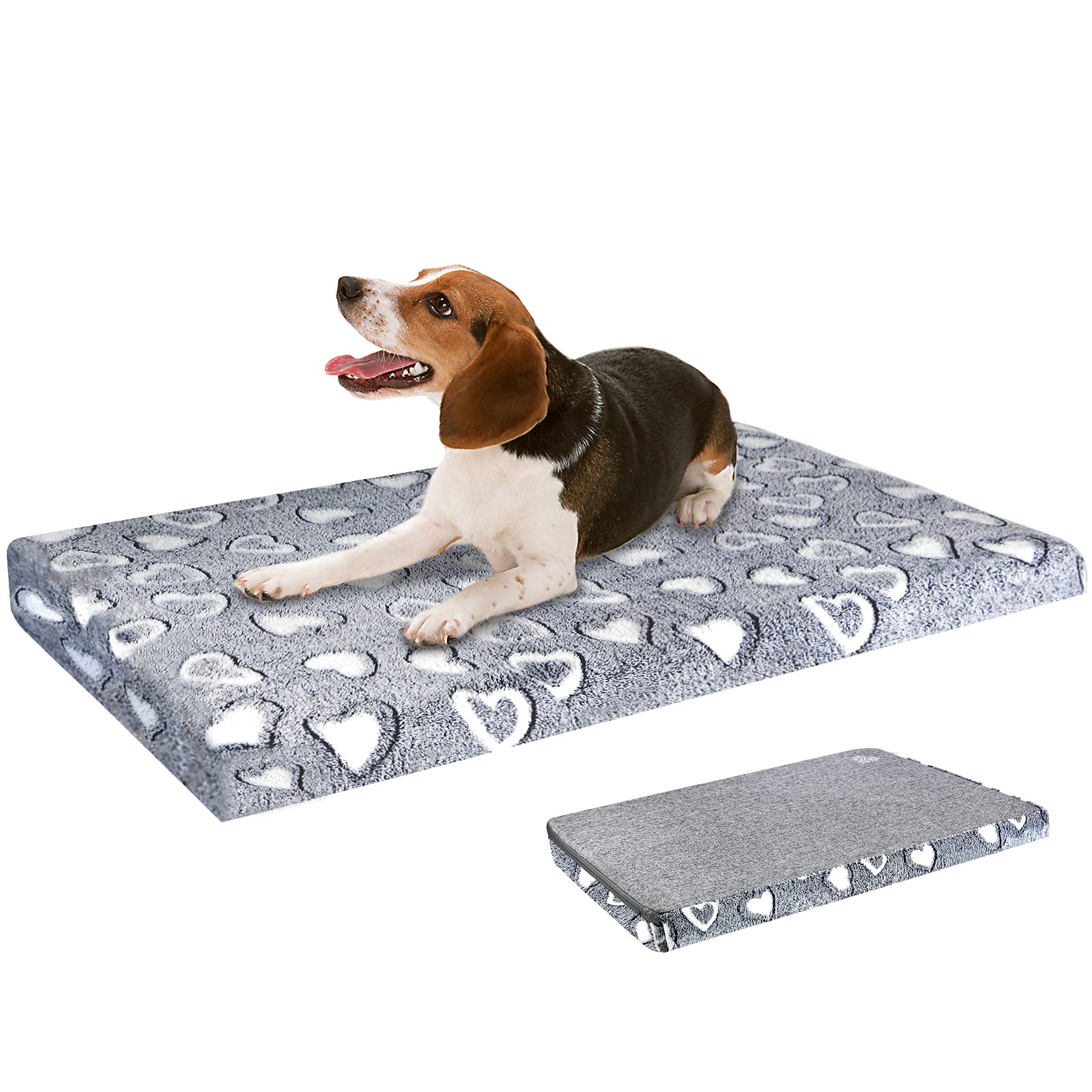 Photo 1 of VANKEAN Dog Crate Mat - Reversible Cool & Warm Stylish Bed, Waterproof & Machine Washable, Supports Small to XXL Dogs, Grey