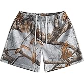 Piuntersite Men’s Mesh Basketball Shorts Camo Print Breathable Athletic Shorts Streetwear Cool Outdoor Casual Wear