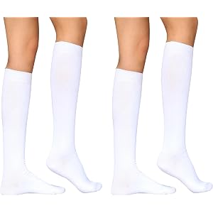 Womens lightweight knee length stockings Breathable without ball 2 pairs