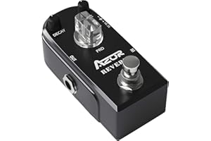 AZOR Reverb Guitar Pedal Plate Digital Reverb Effects Hall and Church Space Guitar Effect with True Bypass Aluminum Alloy