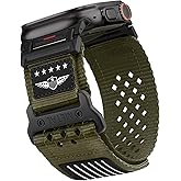 Rugged Nylon Band for Apple Watch Ultra 3/2/1 Series 11 10 9 8 7 6 5 4 SE/3/2/1 for Men,Breathable Stars-Stripes Flag Wristband Workout Athletic Strap for iWatch Ultra Bands 49mm 46mm 45mm 44mm 42mm