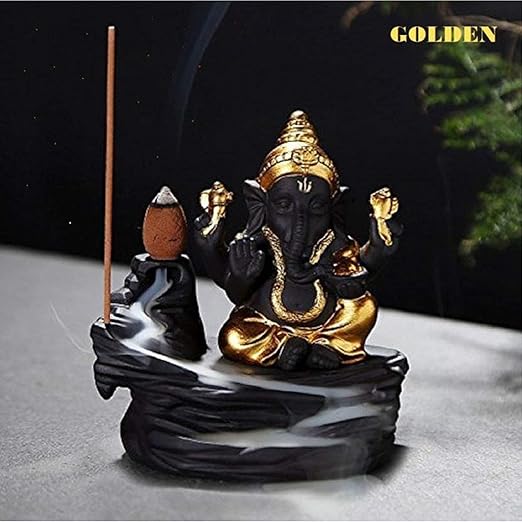 Amazon Com Meditating Smoke Ganesha Water Fountain Backflow Incense Burner With 10 Backflow Incense Cone Home Kitchen