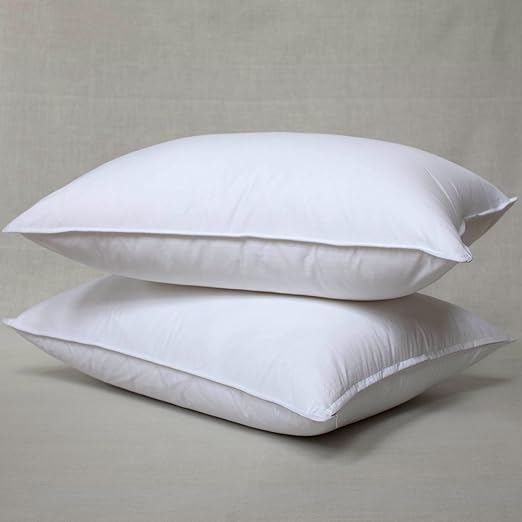 Amazon Com Elliz White Goose Feather And Down Pillow Standard